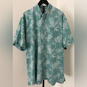 🍍🌊 Reyn Spooner Pineapple Aloha Shirt | 2XL Classic Fit | Teal Island Vibes